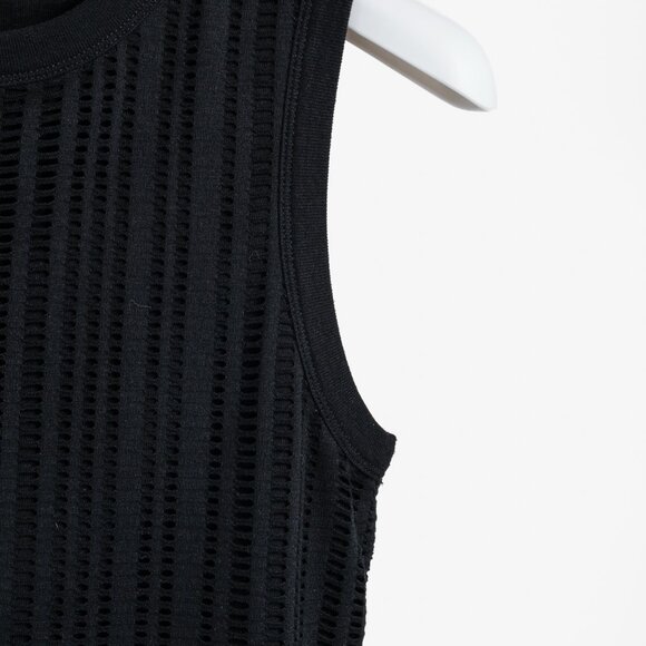 T by Alexander Wang PF/16 Black Stretch Jacquard Tank Top - Picture 6 of 8